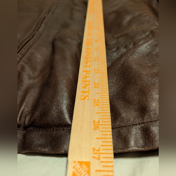 VTG 90s J. Riggings Genuine Leather Bomber Jacket - L - Quilted Lining - Picture 12 of 13